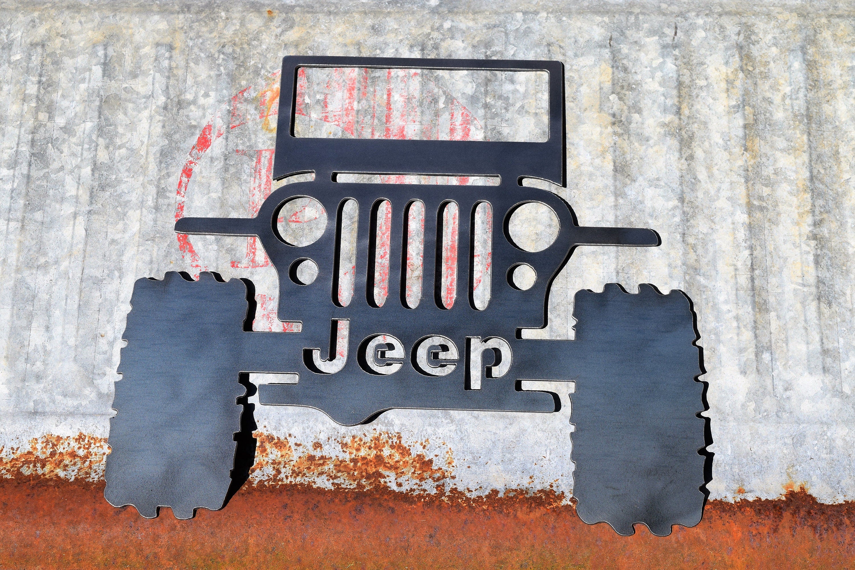 Jeep Metal Rustic Sign