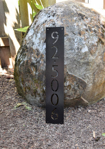 Vertical Modern Address Sign