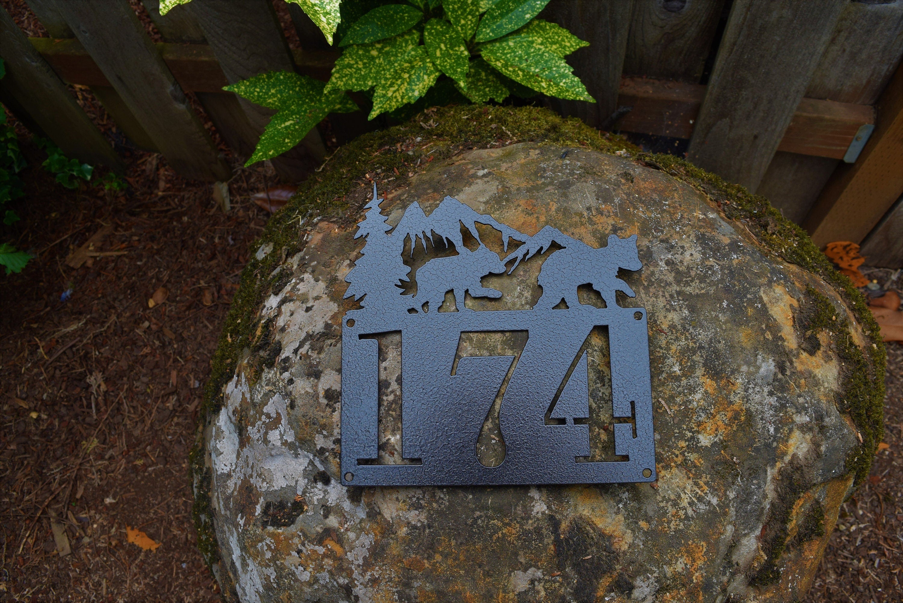 Bear Theme Horizontal Home Address Sign