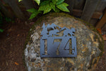 Load image into Gallery viewer, Bear Theme Horizontal Home Address Sign
