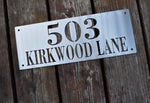 Load image into Gallery viewer, Horizontal Metal Home Address Numbers and Street Name
