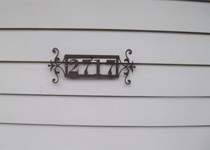 Custom Horizontal Flourish-End Address Sign