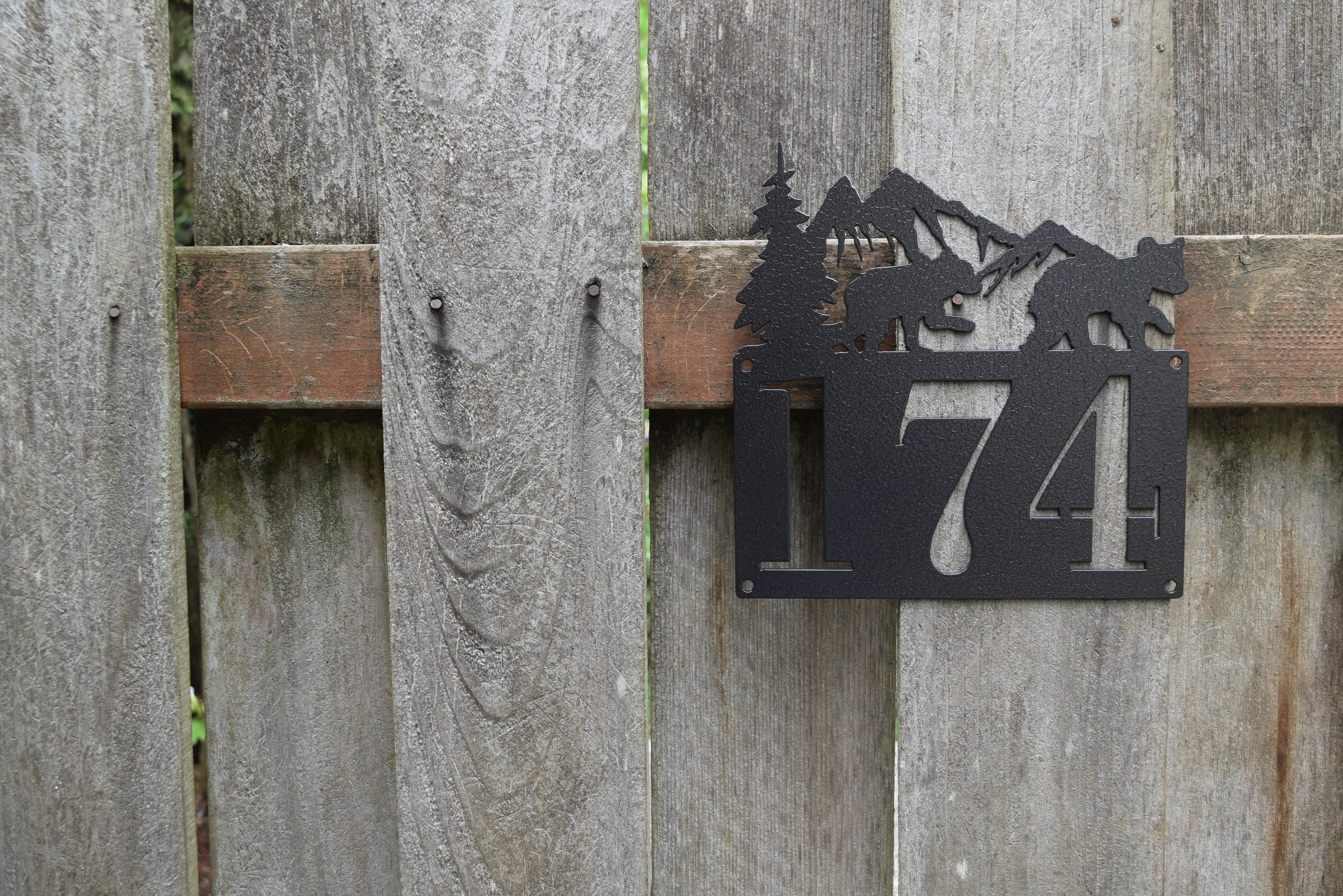 Bear Theme Horizontal Home Address Sign