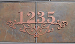 Load image into Gallery viewer, Flourished Metal Home Address Sign
