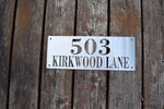 Load image into Gallery viewer, Horizontal Metal Home Address Numbers and Street Name
