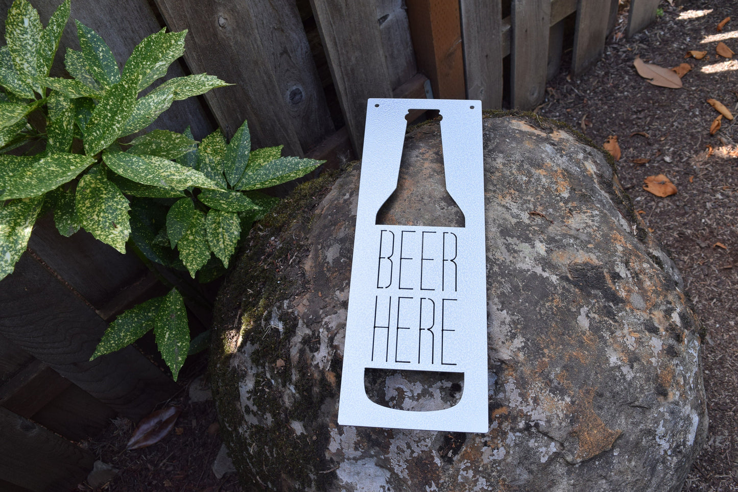 Beer Here Metal Sign