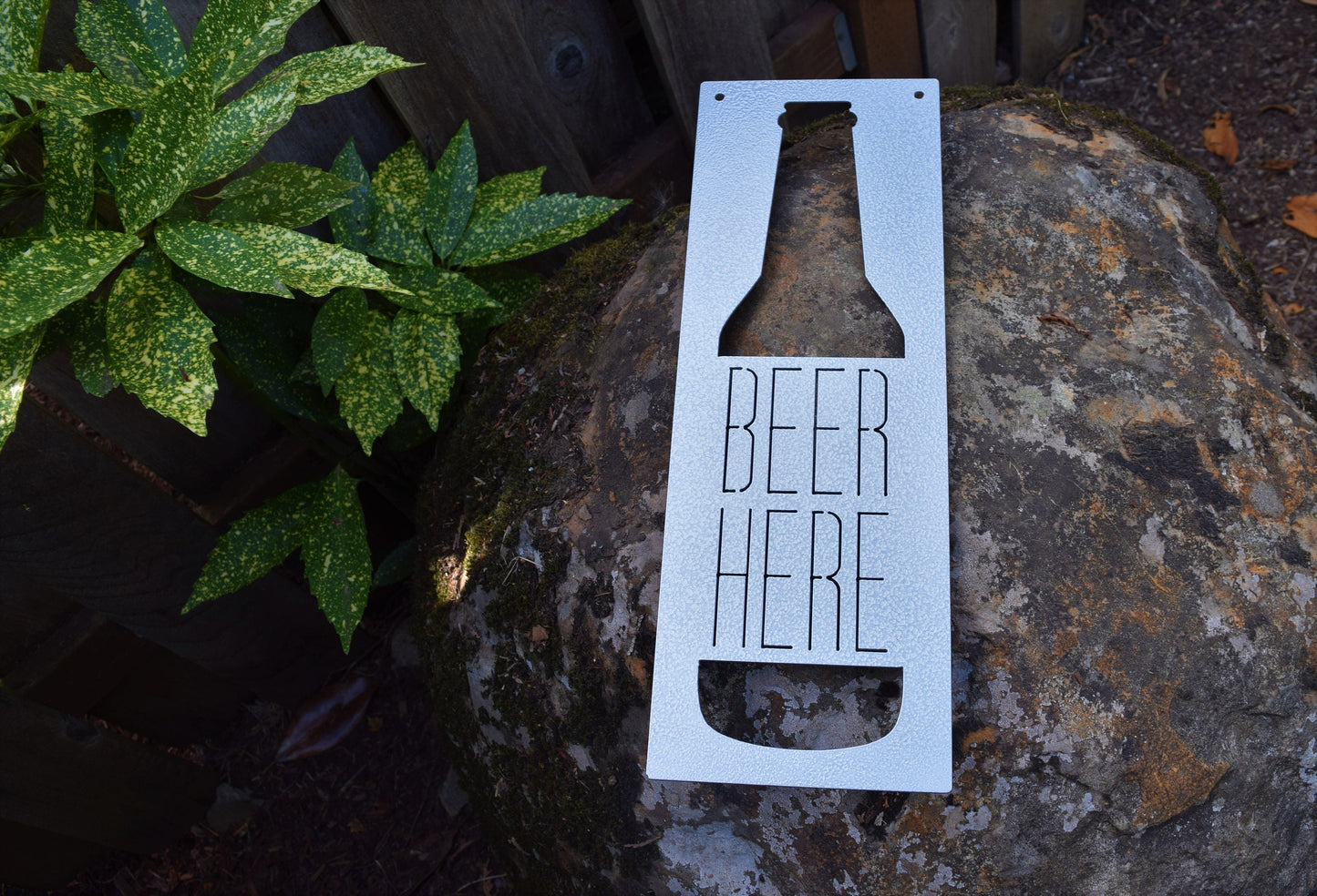 Beer Here Metal Sign