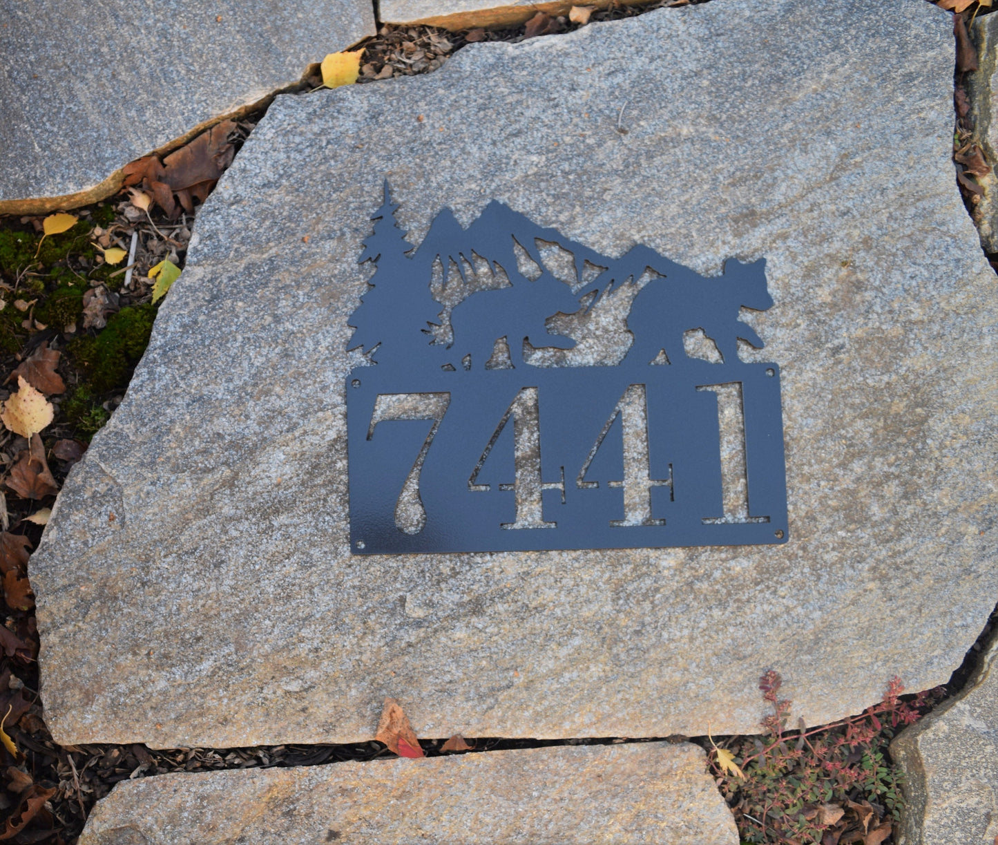 Bear Theme Horizontal Home Address Sign