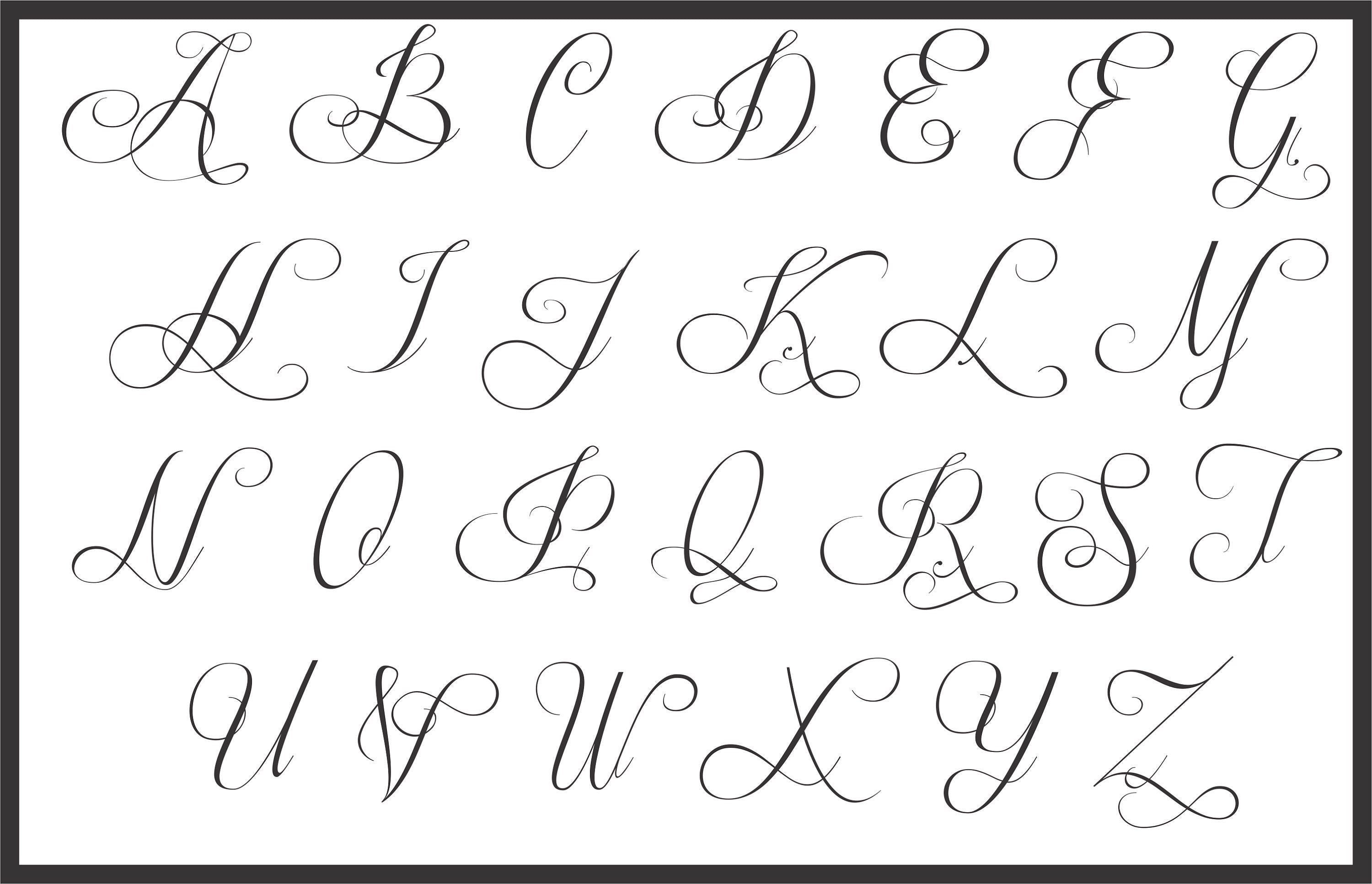Fancy Calligraphy Alphabet
