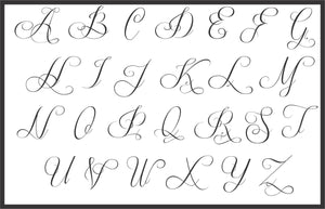 Fancy Script Letter Ornaments
