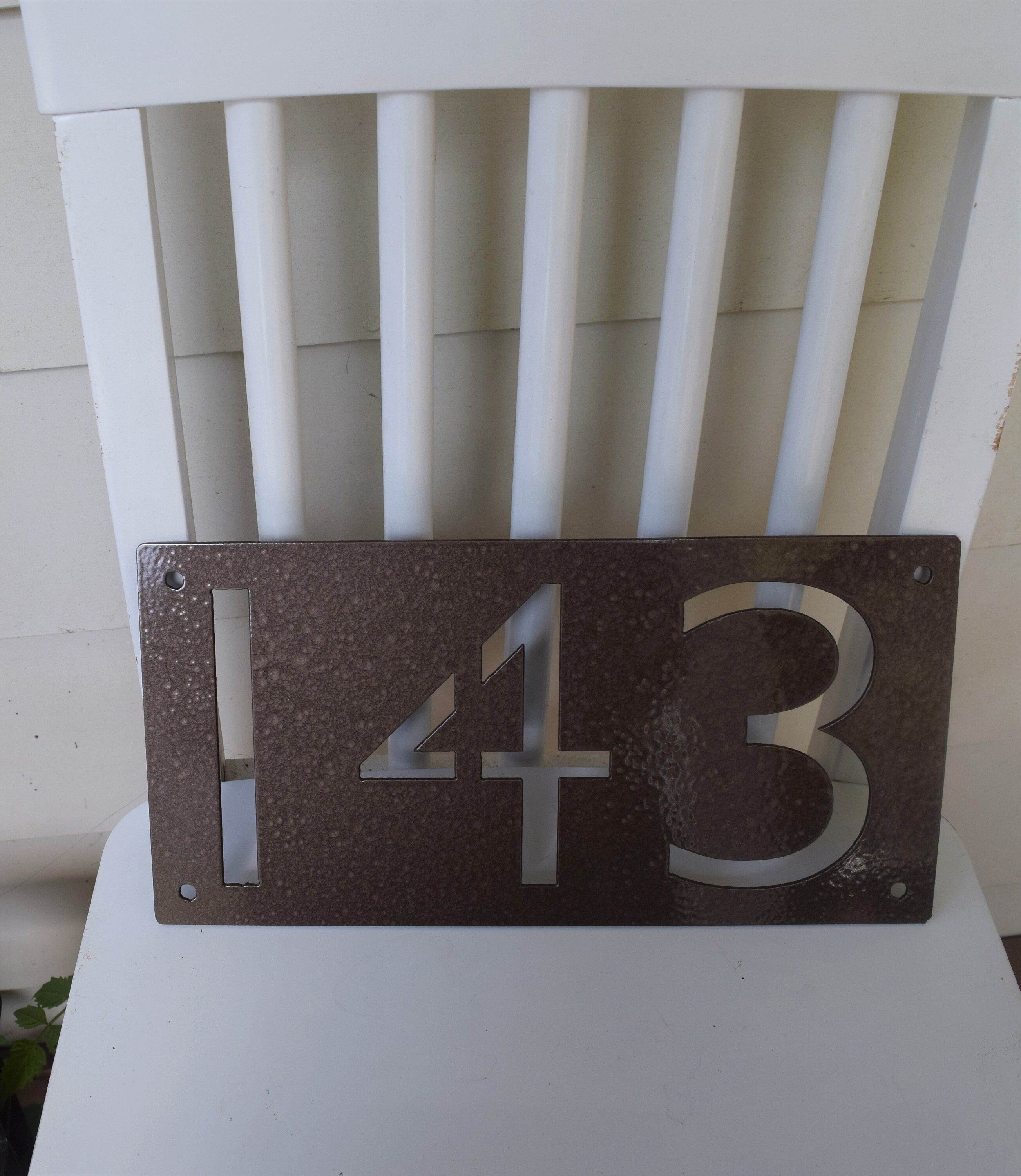 Metal Horizontal Modern Address Sign