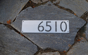 Metal Horizontal Home Address Sign Modern Font