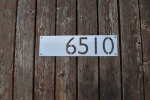 Metal Horizontal Home Address Sign Modern Font