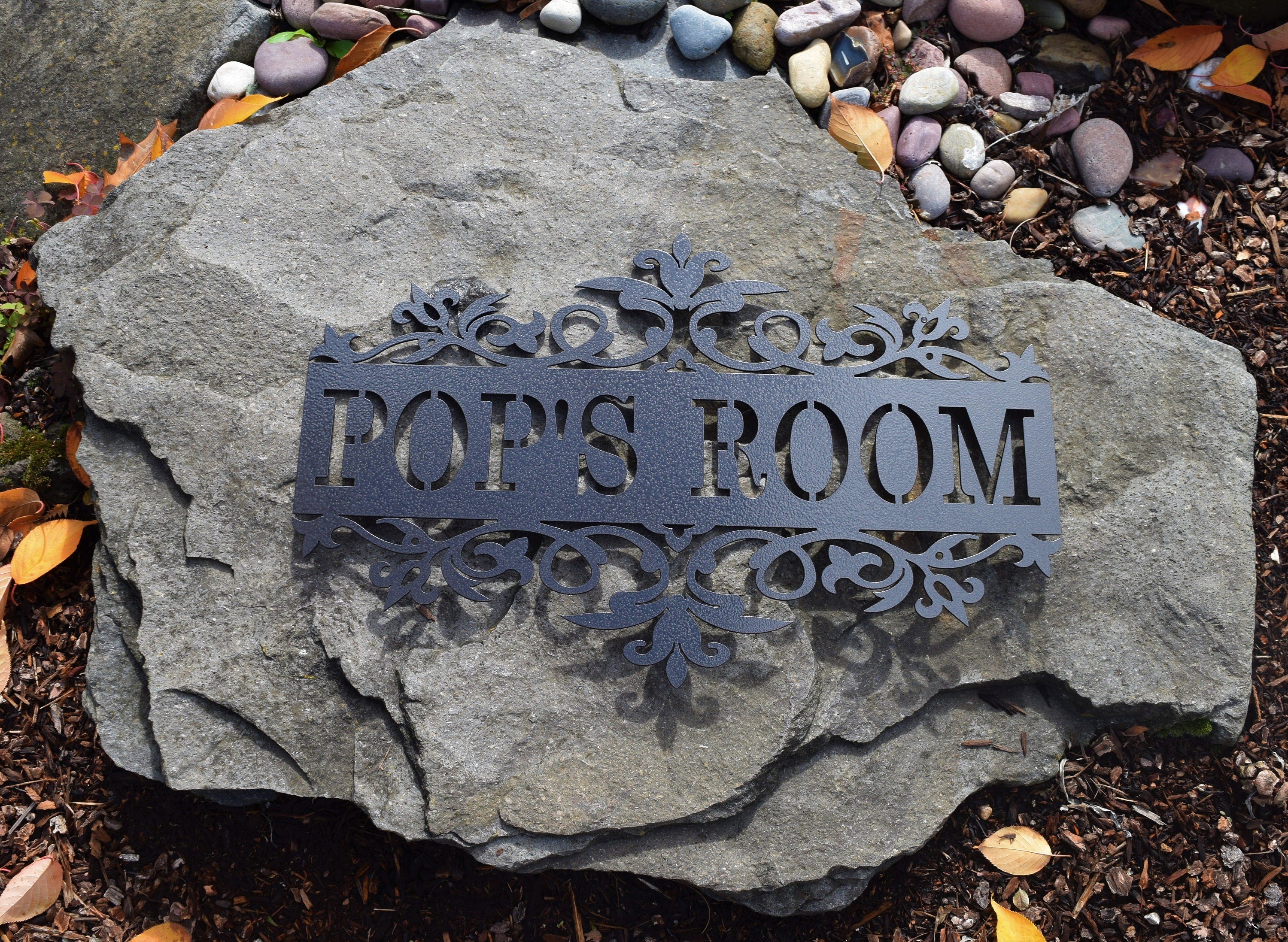 Personalized Flourished flower Name Sign