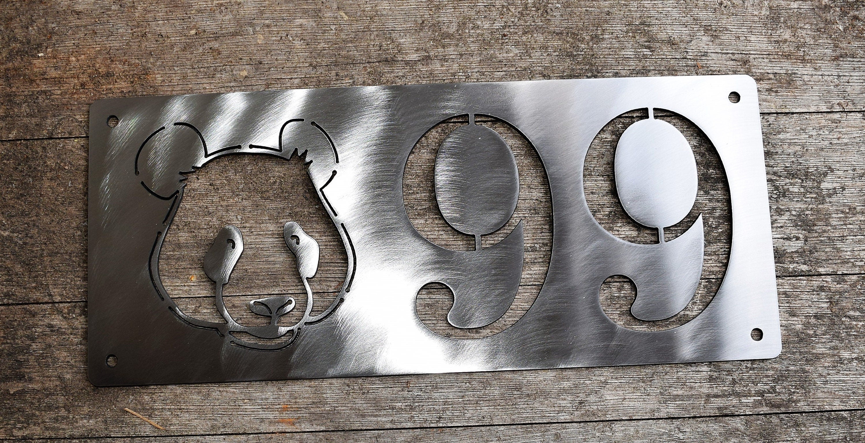 Panda Theme Horizontal Home Address Sign