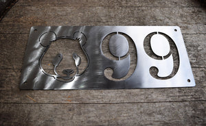 Panda Theme Horizontal Home Address Sign