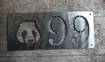 Load image into Gallery viewer, Panda Theme Horizontal Home Address Sign

