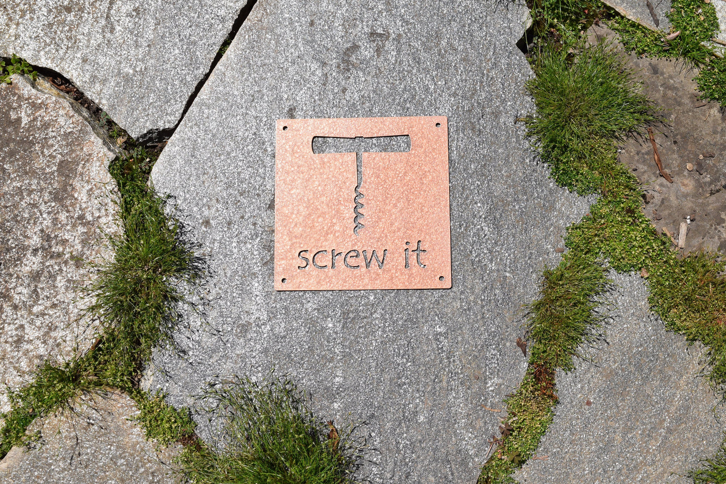 Screw It Metal Wine Sign
