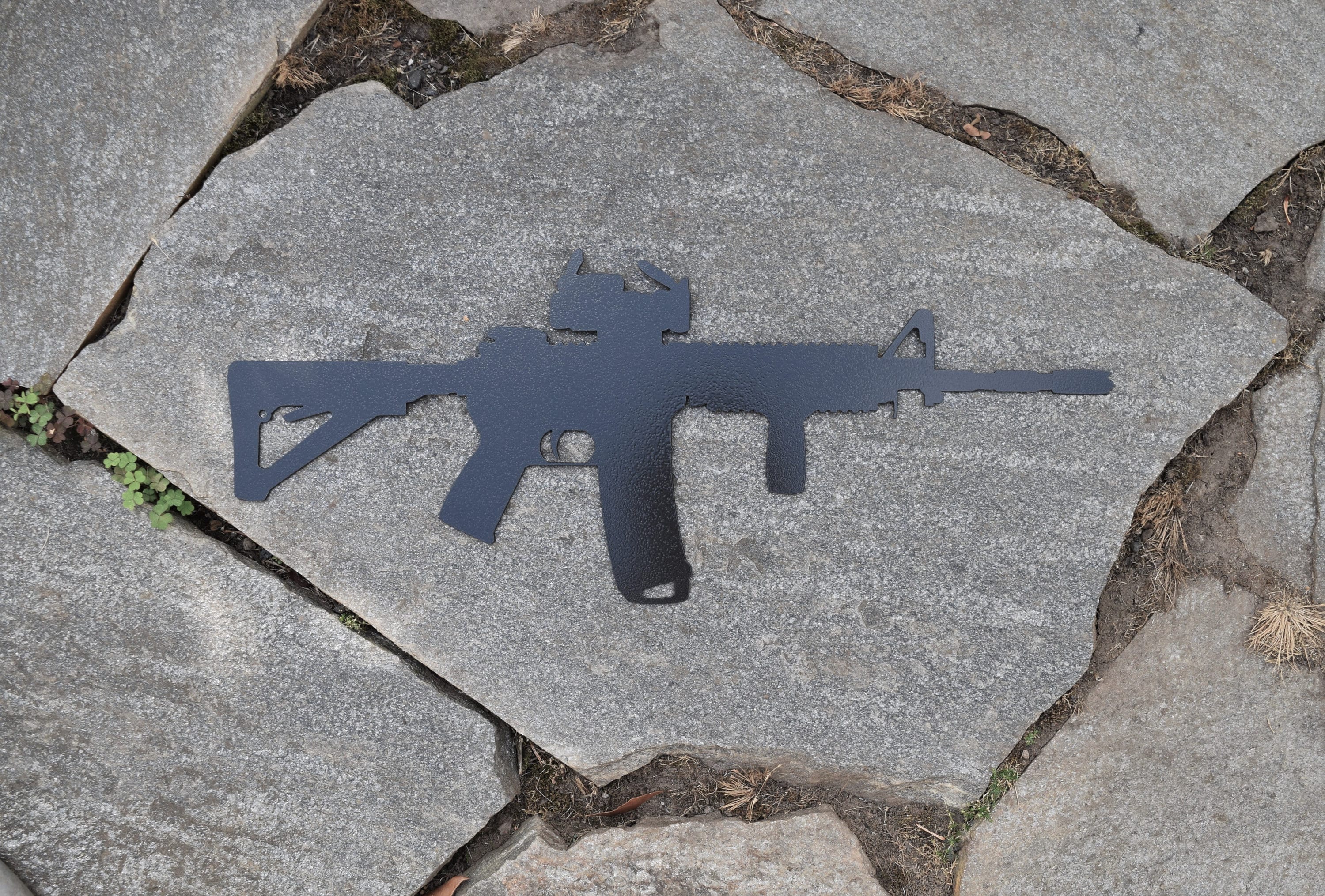 AR-15 Metal Gun Sign