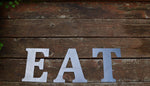 Load image into Gallery viewer, Metal EAT Letters Sign
