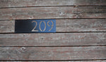 Load image into Gallery viewer, Metal Horizontal Home Address Sign Modern Font
