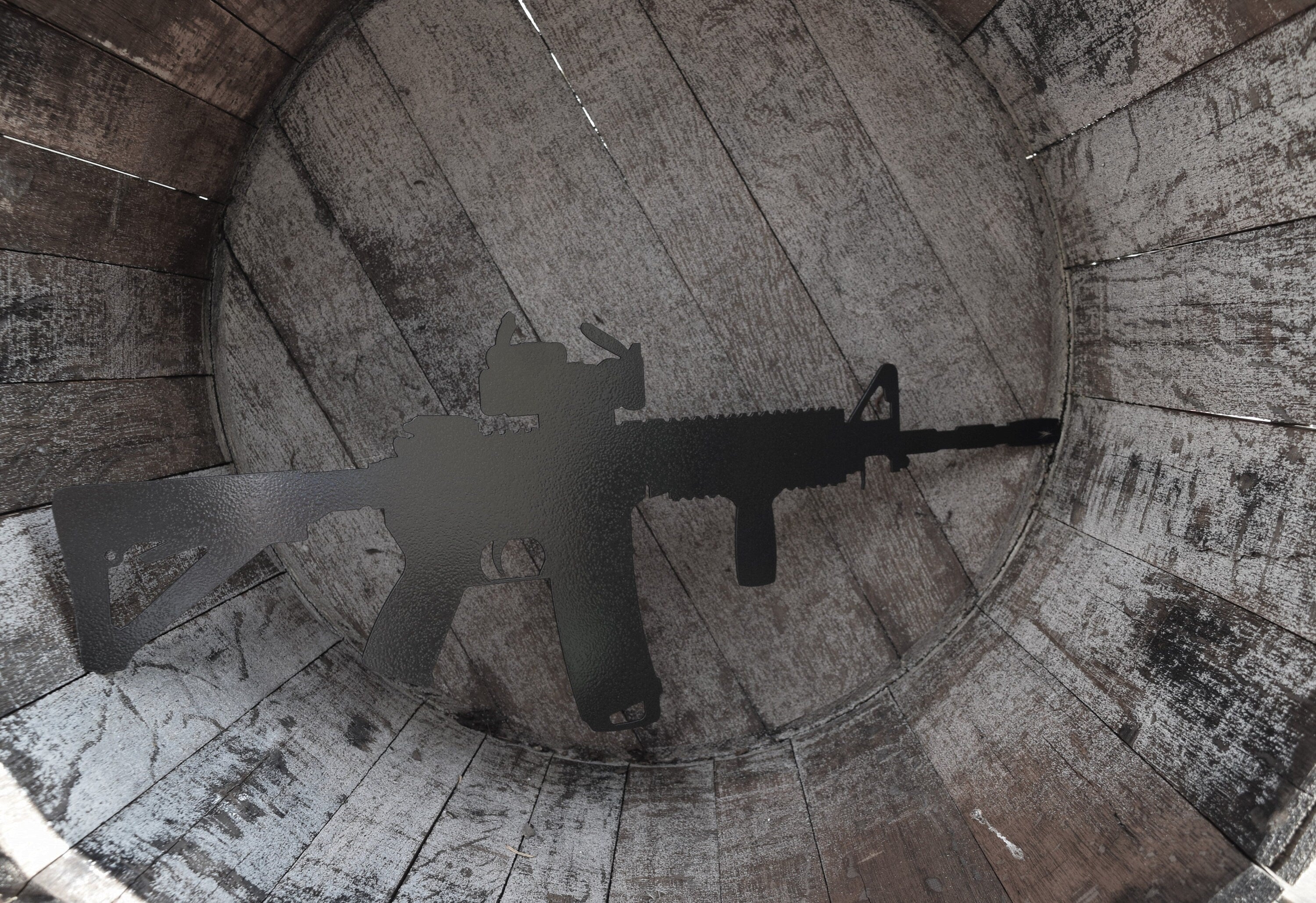 AR-15 Metal Gun Sign β CCR Custom Metals, LLC