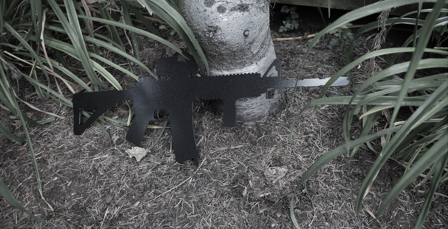 AR-15 Metal Gun Sign