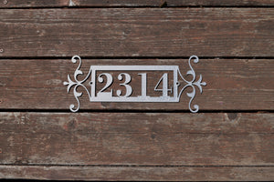 Custom Horizontal Flourish-End Address Sign