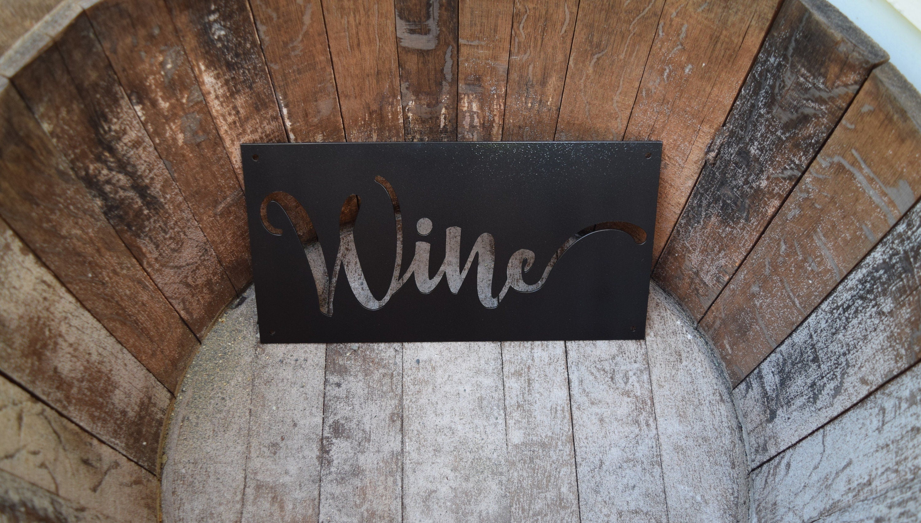 Wine Script Sign