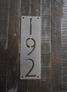 Vertical Modern Address Sign