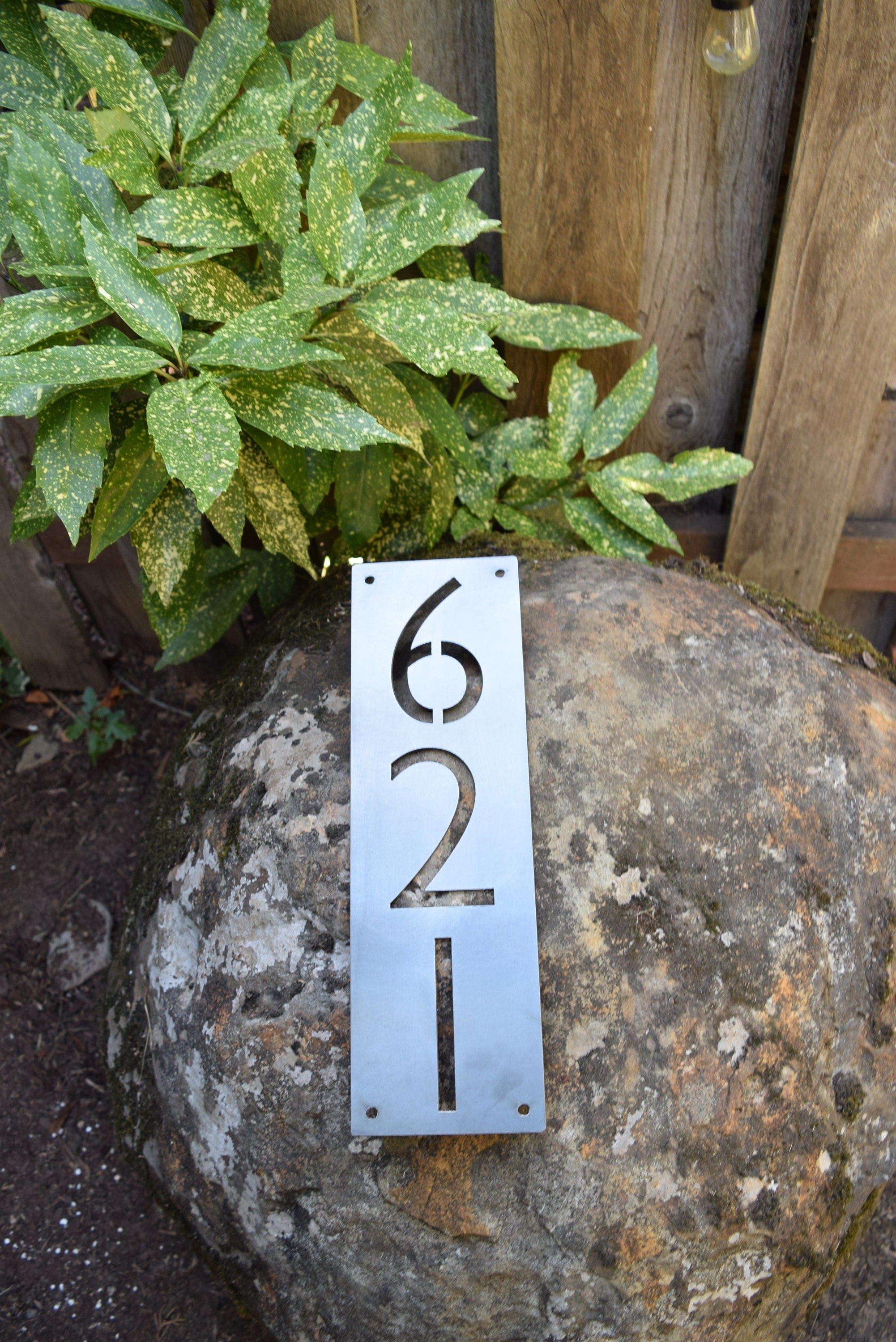 Vertical Modern Address Sign