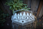 Load image into Gallery viewer, Personalized Metal Name Forest Sign
