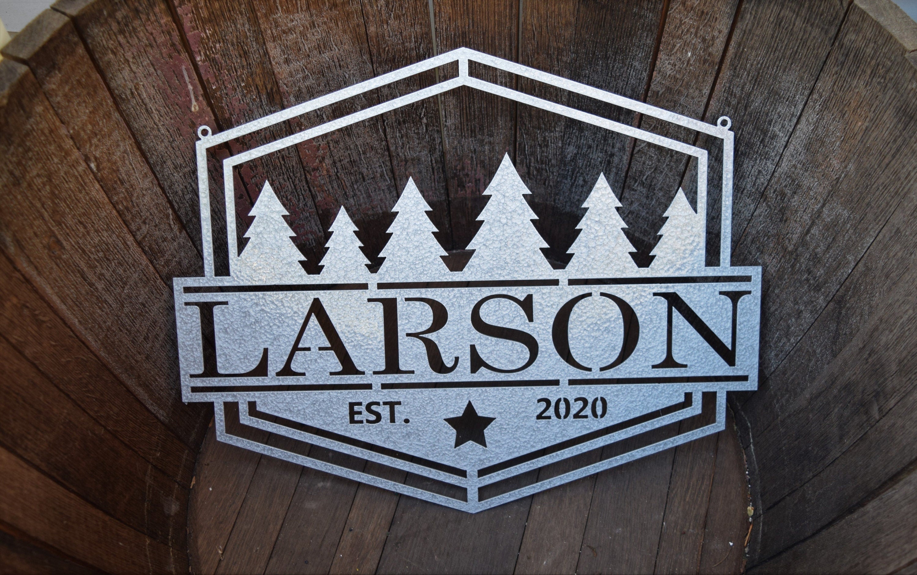 Personalized Metal Name Forest Sign