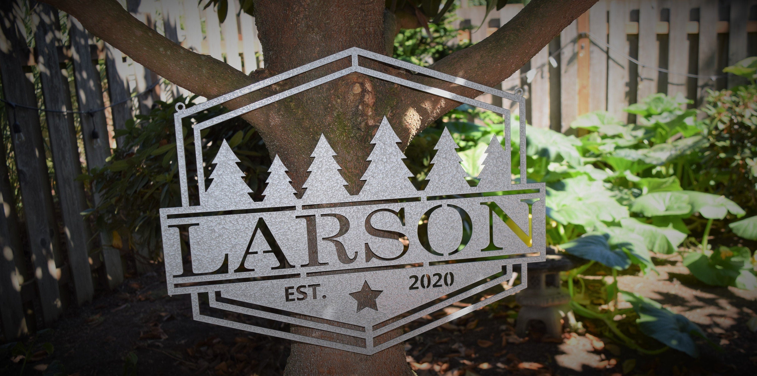 Personalized Metal Name Forest Sign