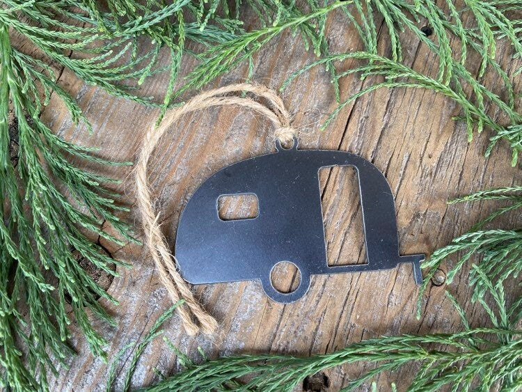 Vintage Camper Metal Ornament