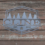 Load image into Gallery viewer, Personalized Metal Name Forest Sign
