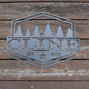 Personalized Metal Name Forest Sign
