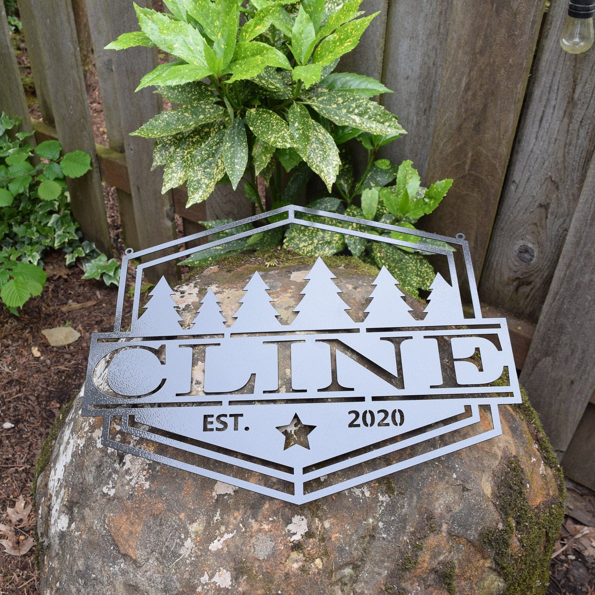 Personalized Metal Name Forest Sign