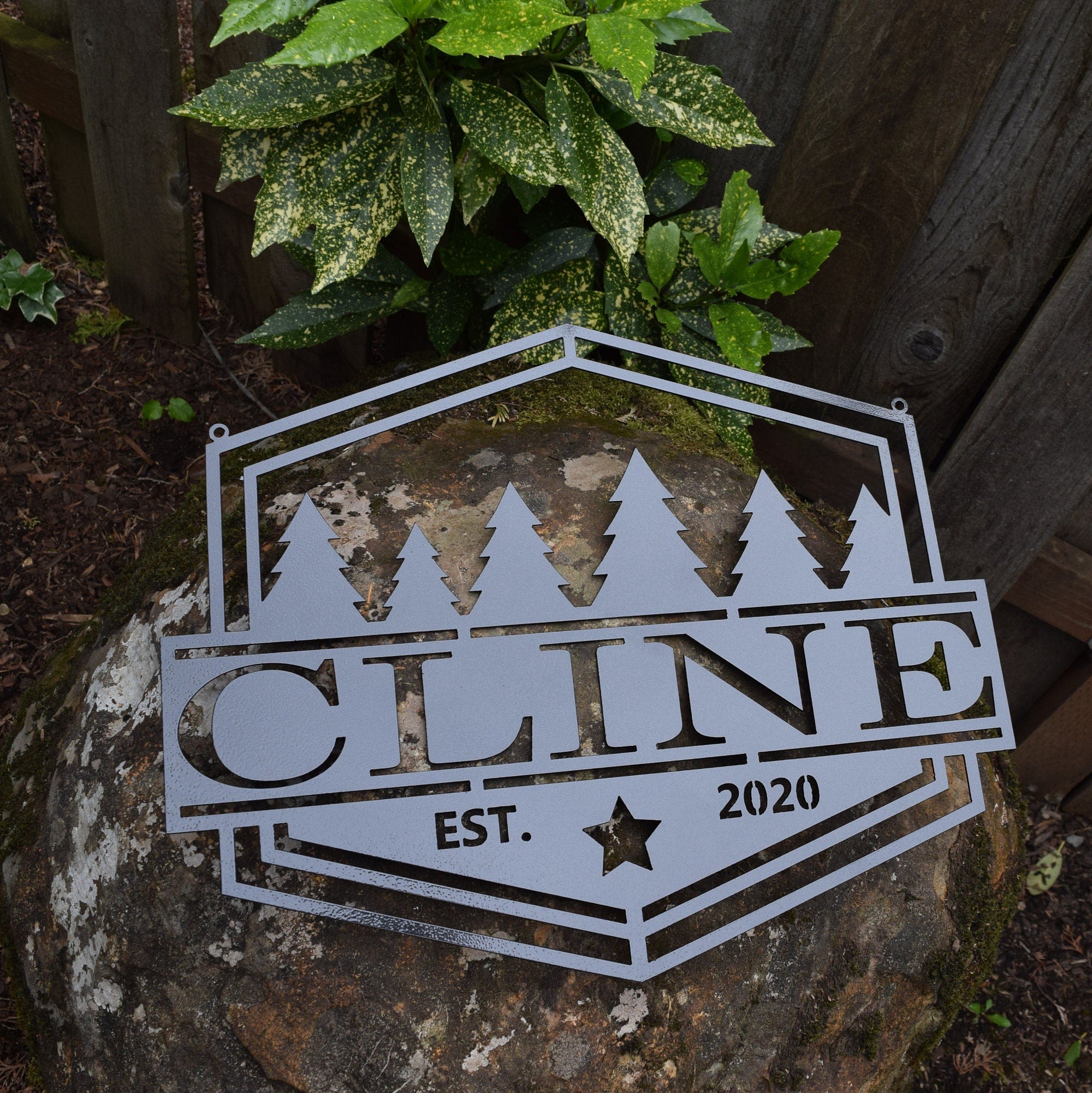 Personalized Metal Name Forest Sign