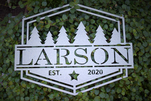 Personalized Metal Name Forest Sign