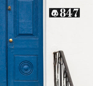 Panda Theme Horizontal Home Address Sign